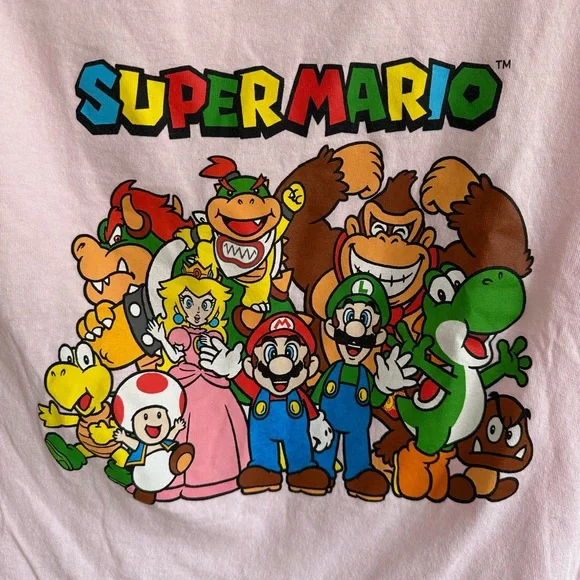 Nintendo Super Mario Pink Crop Top - Picture 6 of 10